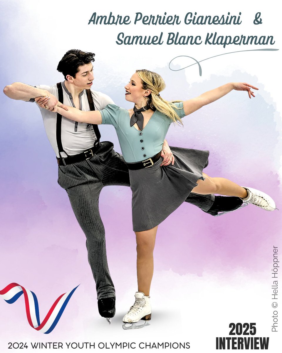 French 🇫🇷 junior ice dancers Amber Perrier Gianesini and Samuel Blanc Klaperman open up about their bold new programs 🎵, the highs and setbacks of last season, and how they’re redefining their artistic identity on the ice.

🔗bit.ly/GiaKlap25

#FigureSkating #IceDance