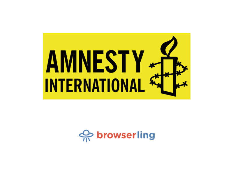 browserling's tweet image. Amensty International is now a Browserling customer!