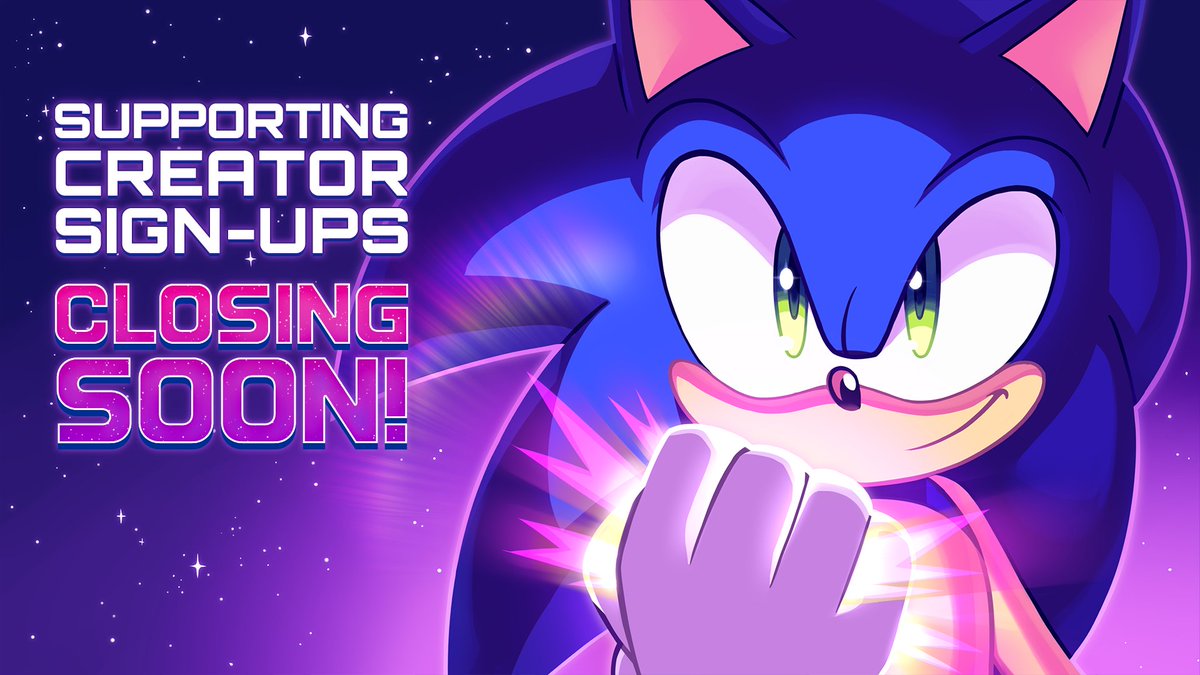 Sonic_Supernova's tweet image. Supporting Creator Sign-ups for the collaborative fandom event Sonic Supernova 2025 will close in 2 weeks on July 12!

Sign-Up form in replies!