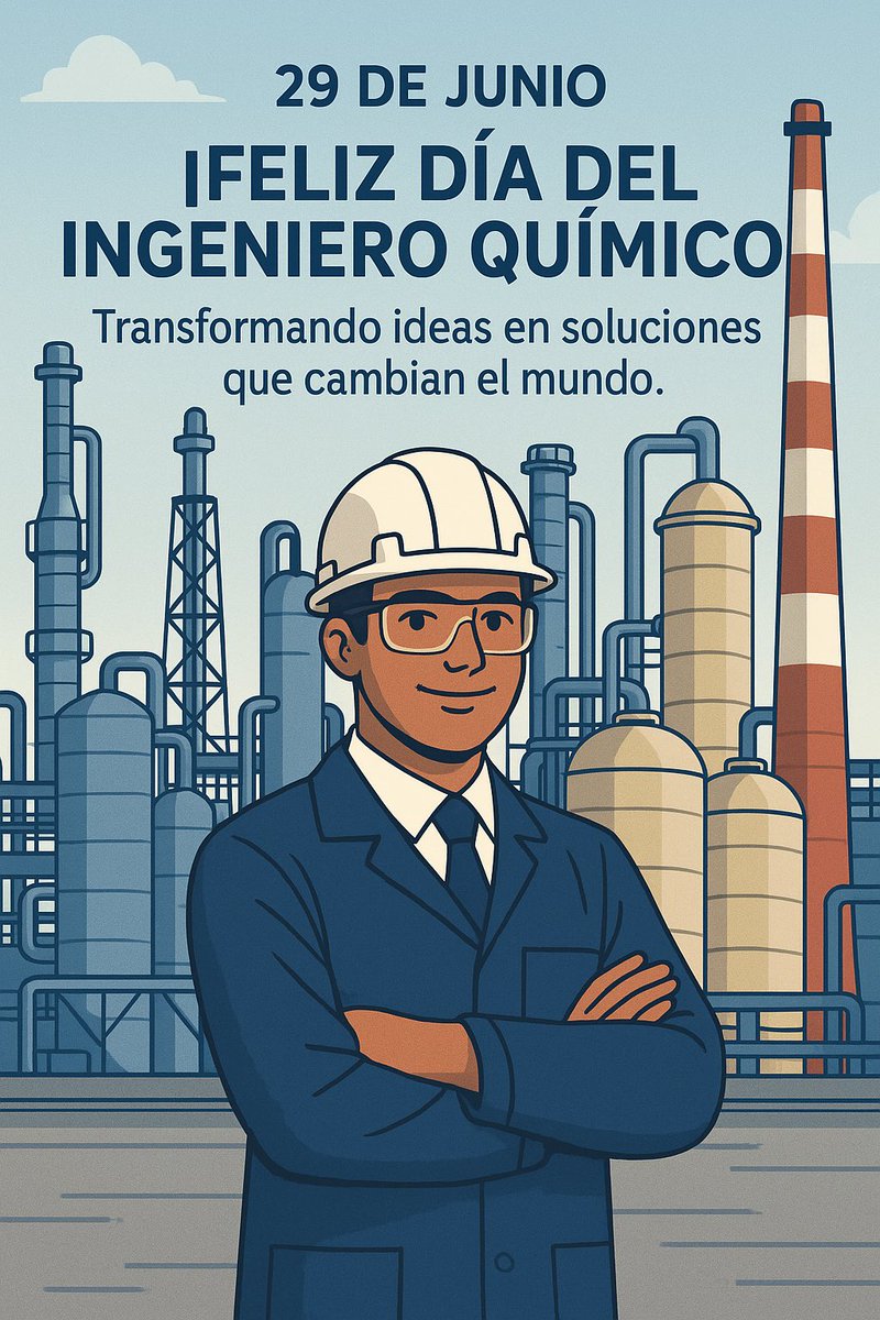 naty_esc's tweet photo. ✨ Hoy, 29 de junio, celebramos con orgullo el Día del Ingeniero Químico en el Ecuador.
Gracias a quienes, con su conocimiento y pasión, transforman la materia prima en desarrollo, bienestar y futuro.
👷‍♂️⚗️🌍
#IngenieroQuímico #DíaDelIngenieroQuímico #29deJunio https://t.co/wcgKzggLUs