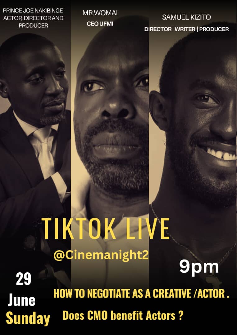 UgandaNight's tweet photo. Today Sunday 29/June/2025, we are live on Tiktok @cinemanight2 . At exactly 9pm.

Join our love as we discuss matters around the film business in uganda .
@mtnug @GodfreyM77 @DiscussingFilm @film_girl @Prasanna_actor @CapitalFMUganda https://t.co/oqoE2zrxRr