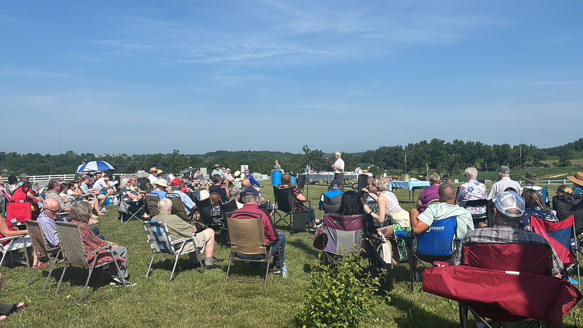It’s been a year since a tornado destroyed Apple Grove Lutheran Church in Argyle, WI. 
Today they’re commemorating the day with an outdoor service. Roughly 50 people attended.