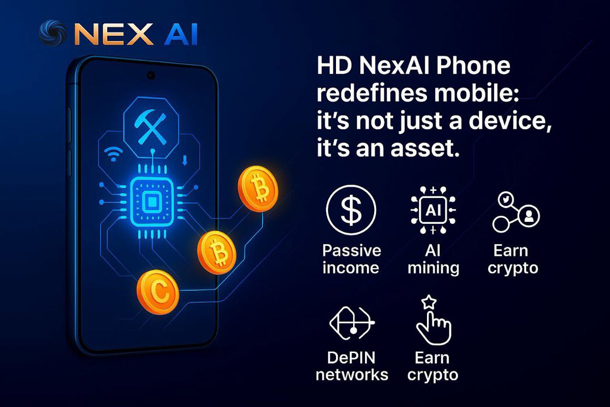 OMNIGEMX's tweet photo. 🚨 $10 Giveaway – 5 Winners! 🚨
Meet #nexai — the Web3 smartphone that earns crypto as you use it.
• AI-accelerated DePIN mining
• Multichain wallet
• NFT-boosted rewards
• DAO governance
🎁 To join:
1️⃣ Follow the project’s Twitter
@nexaiphone
2️⃣ Comment your genuine thoughts on any of their tweet
3️⃣ Come back here, drop a screenshot of your comment + your BSC address.
I’ll pick randomly, Good luck !!!🚀