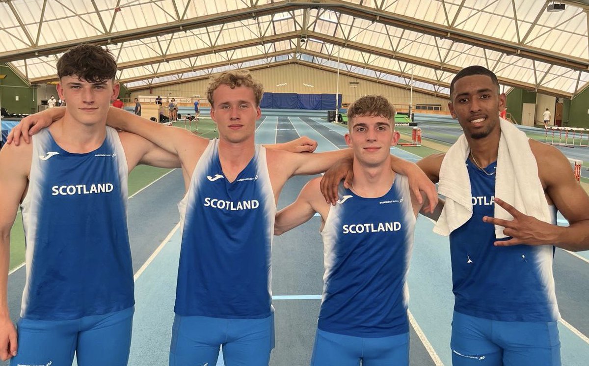 scottishathletics (@scotathletics) on Twitter photo RECORD BREAKERS
#SALbelong
Great news again from Germany 🇩🇪
Scottish 🏴 U20 Men 4x400m
3:13.96
Luc Macleod, Rory Taylor-Young, Grant McEachern, Omar Bajo
Congratulations athletes, coaches, clubs
<a href="/SALChiefExec/">SALChiefExec</a> <a href="/OvensDavid/">David Ovens</a> <a href="/JomaSportUK/">Joma Sport UK</a> <a href="/SAL_Coaching/">scottishathletics coaching team</a> <a href="/leslie_roy1/">Leslie Roy</a> <a href="/ArnoldBlack1/">Arnold Black</a> RECORD BREAKERS
#SALbelong
Great news again from Germany 🇩🇪
Scottish 🏴 U20 Men 4x400m
3:13.96
Luc Macleod, Rory Taylor-Young, Grant McEachern, Omar Bajo
Congratulations athletes, coaches, clubs
<a href="/SALChiefExec/">SALChiefExec</a> <a href="/OvensDavid/">David Ovens</a> <a href="/JomaSportUK/">Joma Sport UK</a> <a href="/SAL_Coaching/">scottishathletics coaching team</a> <a href="/leslie_roy1/">Leslie Roy</a> <a href="/ArnoldBlack1/">Arnold Black</a>