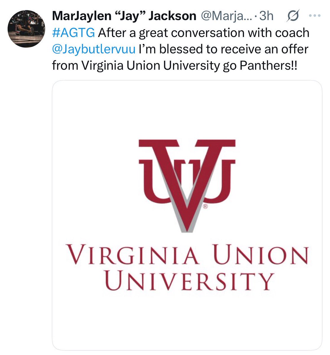VA HAVOC Basketball (@vahavoc) on Twitter photo Congratulations to <a href="/AlbemarleHoops/">Albemarle Basketball</a> c/o 2026 <a href="/Marjaylen7/">MarJaylen “Jay” Jackson</a> on receiving a NCAA D2 offer from Virginia Union University! His stock is rising📈! Coaches get on him ASAP! #MarJaylenJackson #GoPanthers #TheOnlyWayIsThrough @risecircuit <a href="/UANextBHoops/">Boys UAA</a> Congratulations to <a href="/AlbemarleHoops/">Albemarle Basketball</a> c/o 2026 <a href="/Marjaylen7/">MarJaylen “Jay” Jackson</a> on receiving a NCAA D2 offer from Virginia Union University! His stock is rising📈! Coaches get on him ASAP! #MarJaylenJackson #GoPanthers #TheOnlyWayIsThrough @risecircuit <a href="/UANextBHoops/">Boys UAA</a>