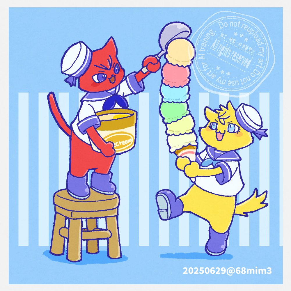 68mim3's tweet image. 😺🍨🍨😺