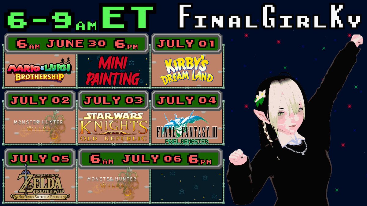 TheFinalKy's tweet photo. A wild Stream Schedule has appeared! https://t.co/FTOrNIyzBP