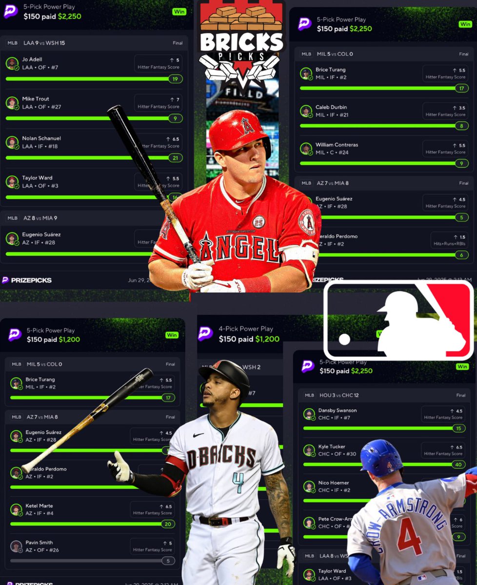 $100 to 1 person that likes this ASAP 😤

Last $100 of the AM WHO WANTS IT 😈

WE FEASTED LAST NIGHT LOOK AT ALL THIS GREEN 🔥🔥🔥

Your fav capper hit 1 10x+ a month I hit 5 in a day 🤯🤯🤯

#GamblingX #GamblingCommunity #PrizePicks #PrizePicksW #PrizePicksMLB