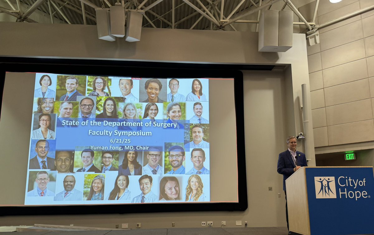 CityofHopeSurg's tweet photo. Special for @CityofHopeSurg to gather in-person last week for the #DepartmentofSurgery Retreat on the Duarte Campus; inspiring words by @CityofHopeSurg Chair @SoCalYuman &amp; @cityofhope CEO Robert Stone. @COH_SurgOnc @COH_GynOncology @CityofHope_GU @CityofHopeChi @cityofhopeoc 1/2 https://t.co/ZZO4mEC7iD