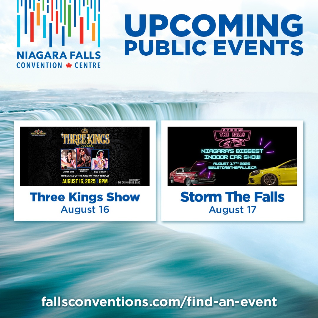 Check out what's in store at Niagara Falls Convention Centre as we head into the summer! 👀 📅⁠🔥⁠
⁠
For more information regarding our upcoming events, please visit: fallsconventions.com/find-an-event