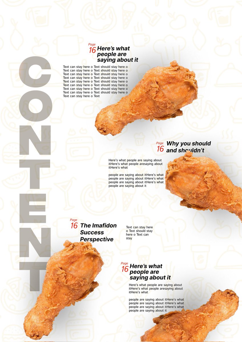 JayBee_235's tweet photo. My four page magazine work on Catering and Food for the biweekly design challenge @devanddesignhq @Joe_brendan_ 

Stock image credit: Freepik https://t.co/DblZjRx8OQ