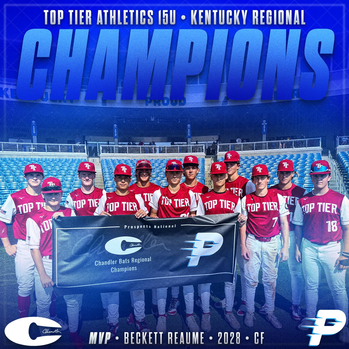 ProspectsNat's tweet image. Congrats to our 15u Kentucky Regional champions Top Tier Athletics!
Congrats to our @Chandlerbats MVP:
@beckettreaume19