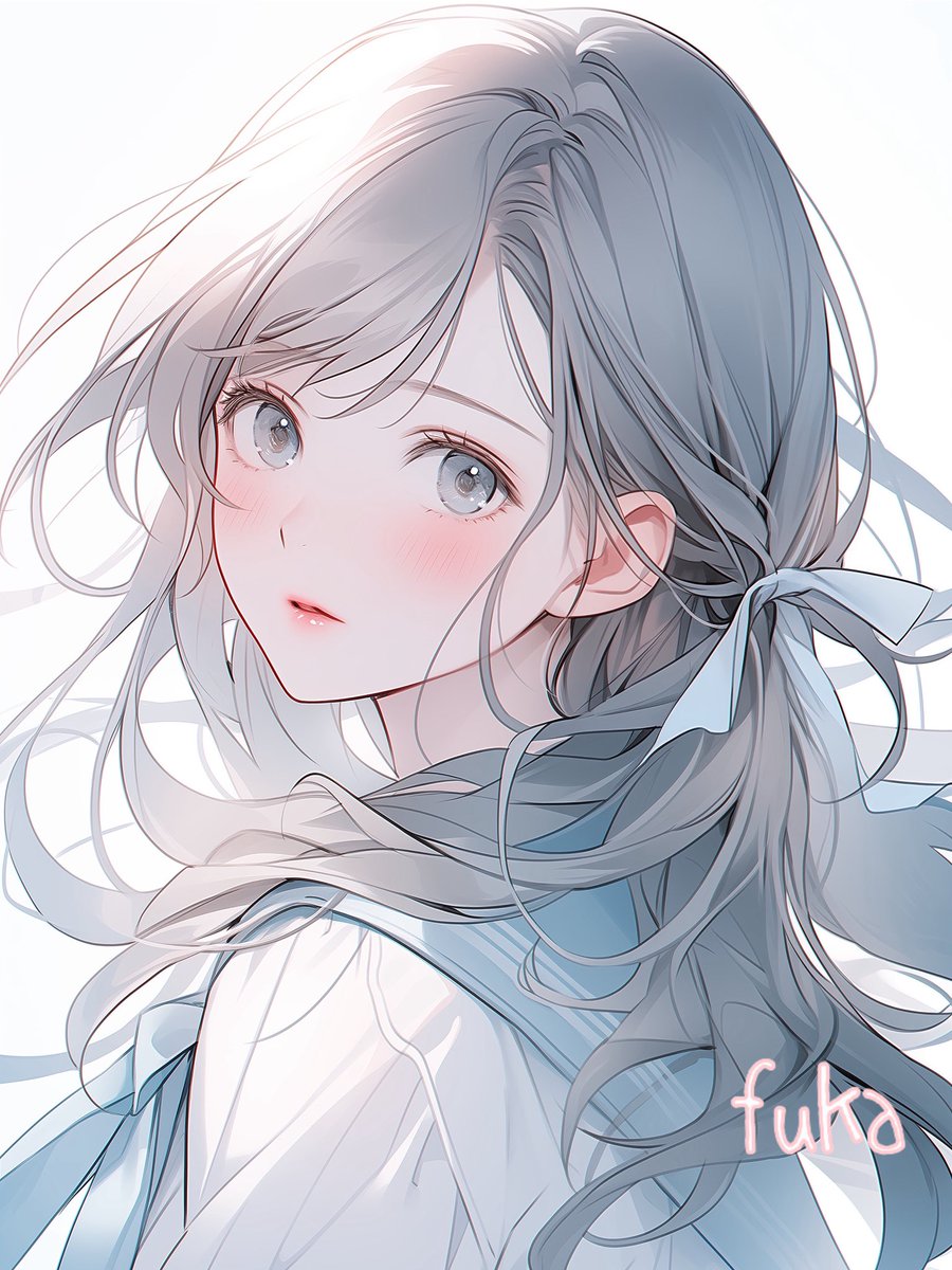 fuka__ai's tweet photo. Sailor Uniform Girl🩵

透き通った肌と瞳が美しい🥺

#aiart #midjourney #midjourneyart #Illustration #kawaii #girl #anime #animegirl #sailoruniform https://t.co/Q4VrtueRPI