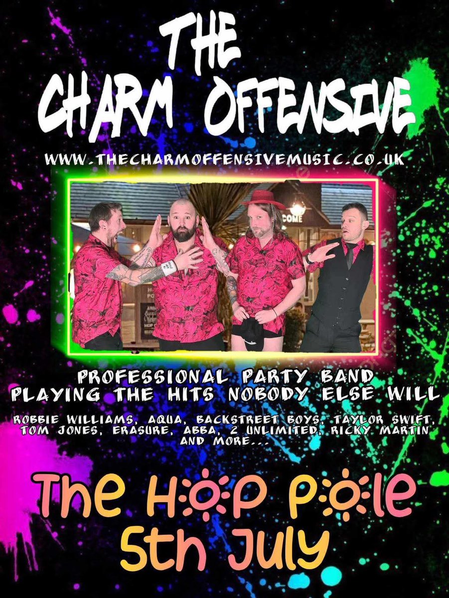 After a busy Saturday doing festivals we’ve got a double gig weekend coming up!

Friday the 4th at  Chaplins in Scarborough
Saturday the 5th at Hop Pole, Willerby

#professionalpartyband #partyband #popclassics #rocktwist #liveband #hull #wedding #corporate #pub