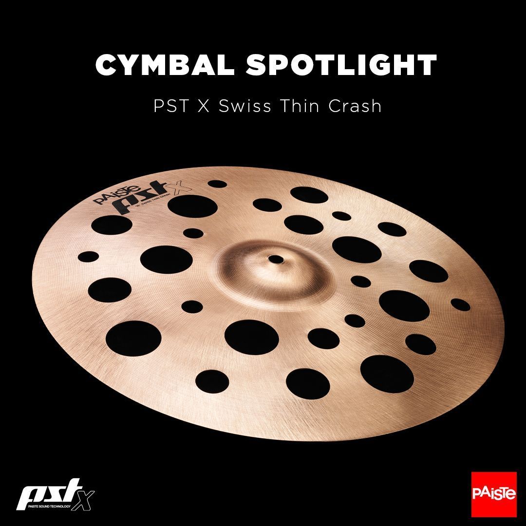 CYMBAL SPOTLIGHT - PST X Swiss Thin Crash

SOUND CHARACTER: A Crash cymbal with a strong, low wash for unique effects in many styles of music. 

Head over to our website for detailed audio samples and more information.
➡️ paiste.com/en/products/mo… 

#paiste #pstx #cymbals #drums