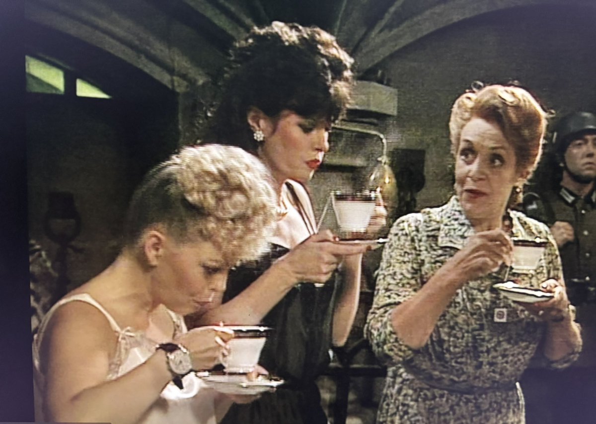 Vicki Michelle MBE ๐ (@vickimichelle) on Twitter photo Two hilarious episodes of Allo Allo on U&Yesterday Channel today from 6pm. Join me, Rene and the gang for more plotting, planning and mayhem at the cafe. We had such fun filming! #AlloAllo #CarmenSilvera <a href="/mimilabonqu/">Sue Hodge</a> <a href="/YesterdayTweets/">U&Yesterday</a> <a href="/StreamOnU/">U</a> #sundayvibes Two hilarious episodes of Allo Allo on U&Yesterday Channel today from 6pm. Join me, Rene and the gang for more plotting, planning and mayhem at the cafe. We had such fun filming! #AlloAllo #CarmenSilvera <a href="/mimilabonqu/">Sue Hodge</a> <a href="/YesterdayTweets/">U&Yesterday</a> <a href="/StreamOnU/">U</a> #sundayvibes