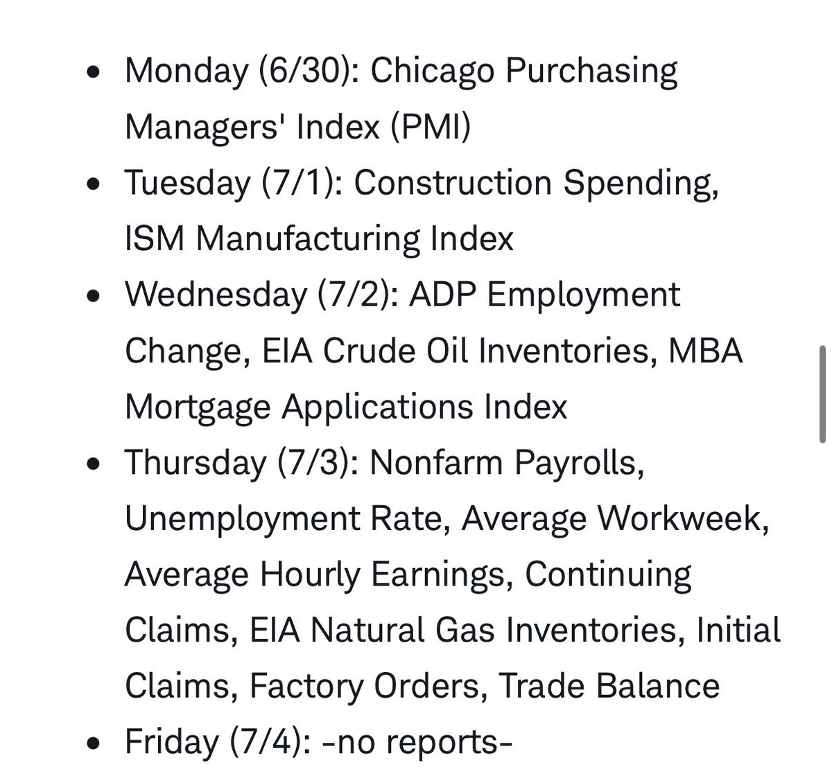 rhemrajani9's tweet image. Week ahead 🎞️:
▪️ End of quarter Mon
▪️ ADP employment report Wed
▪️ 🚨 Non-farms payroll data Thurs
▪️ Unemployment data Thurs
▪️ 🇺🇸 Potential Big beautiful bill? Fri 🇺🇸
