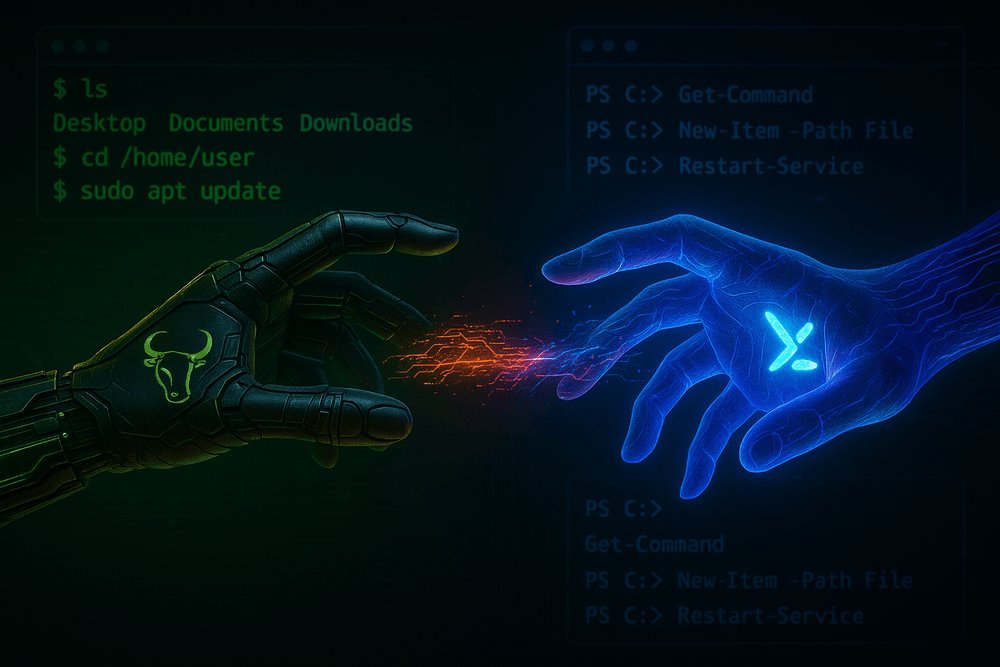 opazenha's tweet photo. Stuck bouncing between Linux &amp; Windows terminals? 🤯 Wish you spoke BOTH command languages fluently? Good news: many essential commands have direct equivalents! From file management to process monitoring, the core logic is often the same, just with different syntax. Thread 👇 https://t.co/9TlhEzR7LL
