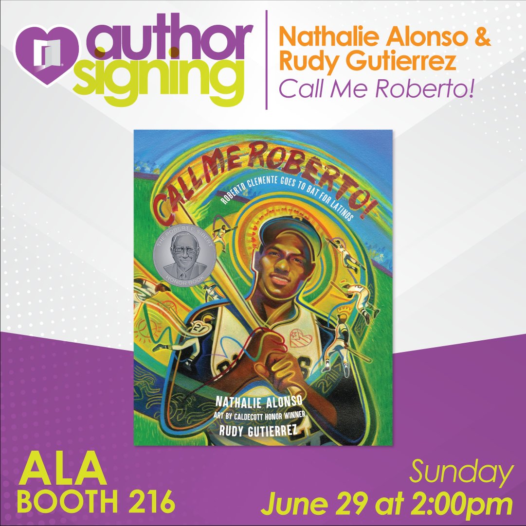 Libraria (@golibraria) on Twitter photo Hey ALA! Check out today's book signing at Booth 216 ⭐Meet <a href="/NathalieMLB/">Nathalie Alonso</a> & Rudy Gutierrez author/illustrator of Call Me Roberto at 2:00pm!
Librarians & Educators: Stop by for a FREE copy! (1 per person while supplies last)
#ALA2025 #bookvendor #kidslit <a href="/penguinrandom/">Penguin Random House 🐧🏠📚</a> Hey ALA! Check out today's book signing at Booth 216 ⭐Meet <a href="/NathalieMLB/">Nathalie Alonso</a> & Rudy Gutierrez author/illustrator of Call Me Roberto at 2:00pm!
Librarians & Educators: Stop by for a FREE copy! (1 per person while supplies last)
#ALA2025 #bookvendor #kidslit <a href="/penguinrandom/">Penguin Random House 🐧🏠📚</a>