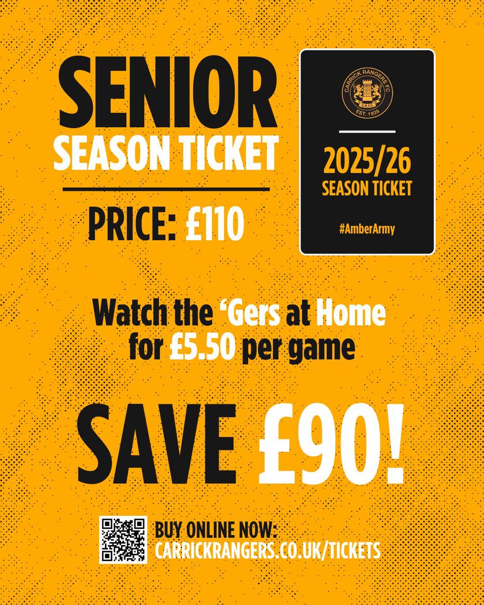 𝗦𝗘𝗔𝗦𝗢𝗡 𝗧𝗜𝗖𝗞𝗘𝗧𝗦 🎟️

𝗦𝗲𝗻𝗶𝗼𝗿𝘀 can 𝘀𝗮𝘃𝗲 £𝟵𝟬 by purchasing a season ticket.

Pick up an Adult Season Ticket now, ahead of the 'Gers first home game on 16th August!

👉 buff.ly/Fsv0Oet
