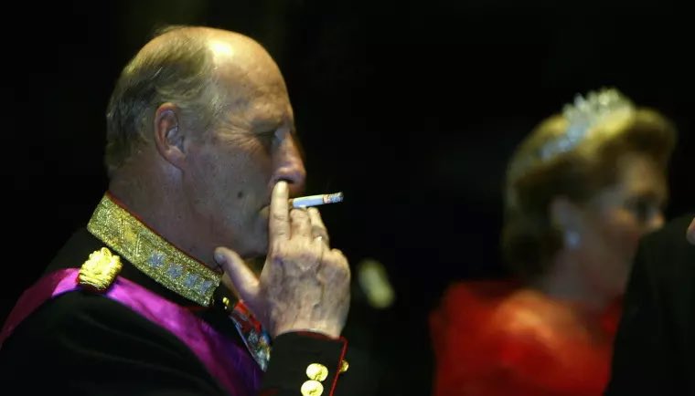 Kong Harald på vorspiel hos Marius (2018)