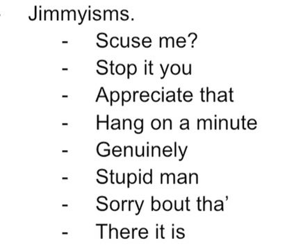 turkeyram's tweet photo. I’ve been collecting Jimmyisms, any suggestions? https://t.co/1o8eXMvag1
