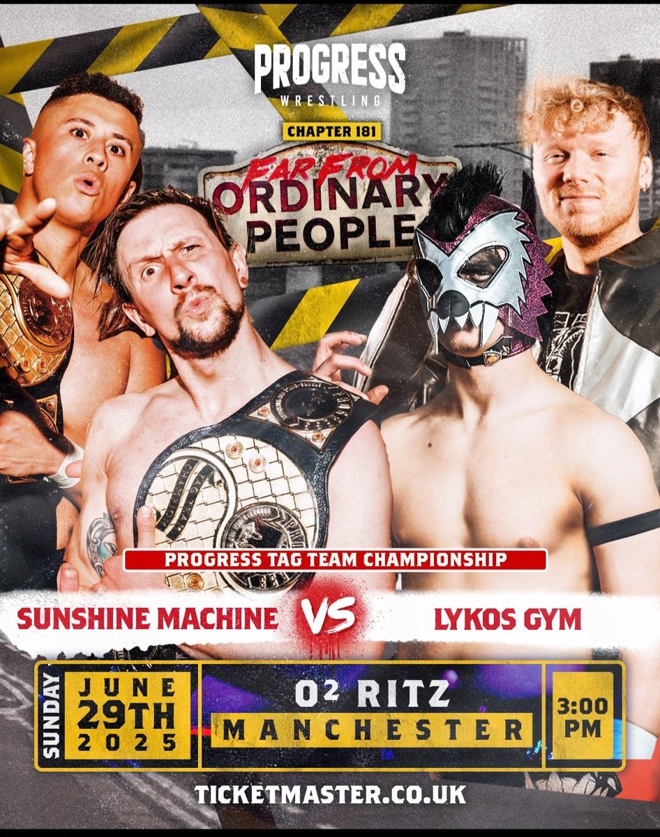 tall_ny's tweet image. Lykos Gym went over Sunshine Machine to become the NEW Progress tag team champions! #CHAPTER181