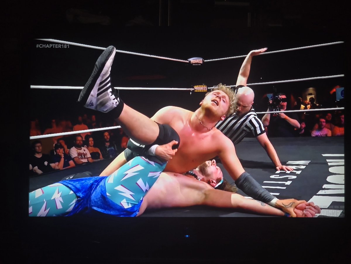 tall_ny's tweet image. Lykos Gym went over Sunshine Machine to become the NEW Progress tag team champions! #CHAPTER181