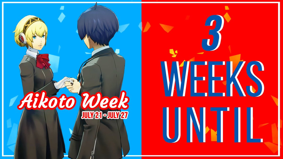 💙Aikoto Week is getting closer! 💛

If you have an idea for a fanwork for the ship, Aikoto Week is special for it! 

#AikotoWeek2025 #Persona3 #P3R #Aikoto #主アイ #주아이 #主艾