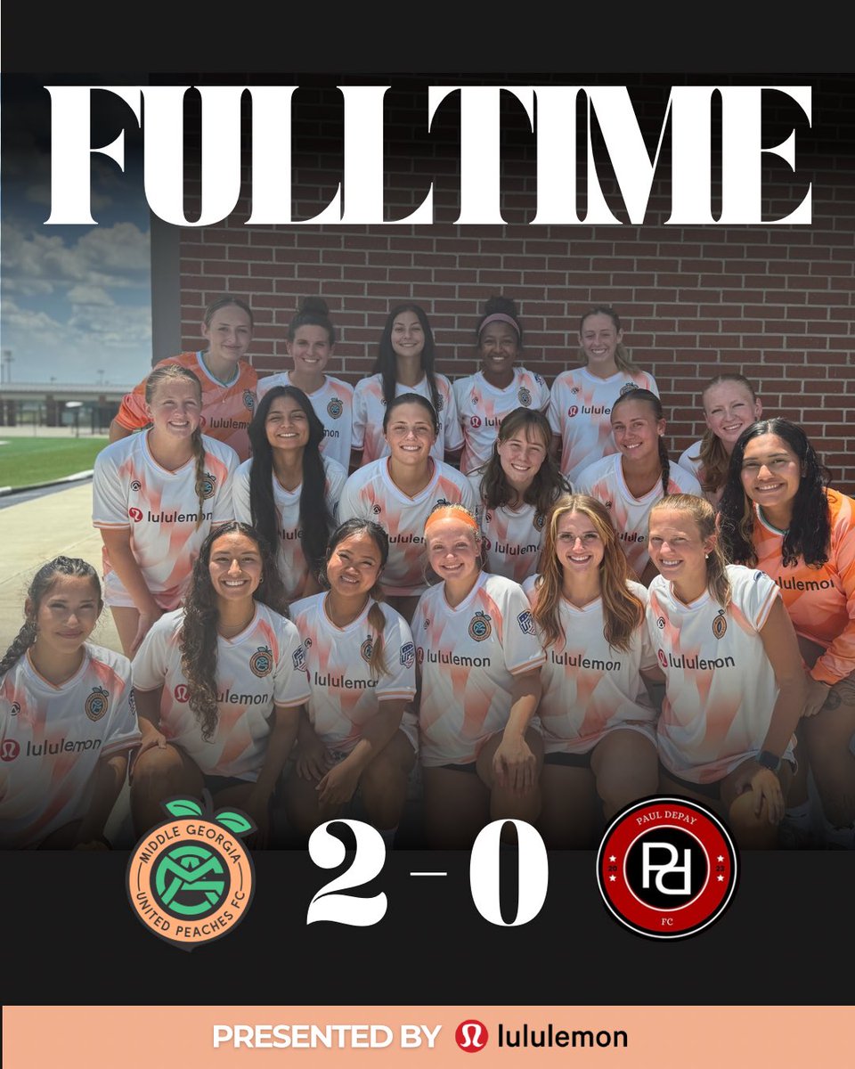 A match of Georgia vs Tennessee under the hot Georgia sun turned out to be ….Peachy 😏

Peaches FC wins by double forfeit from Paul DePay FC from yesterday’s match and from 6/7/25. 

🍑

#justpeachy