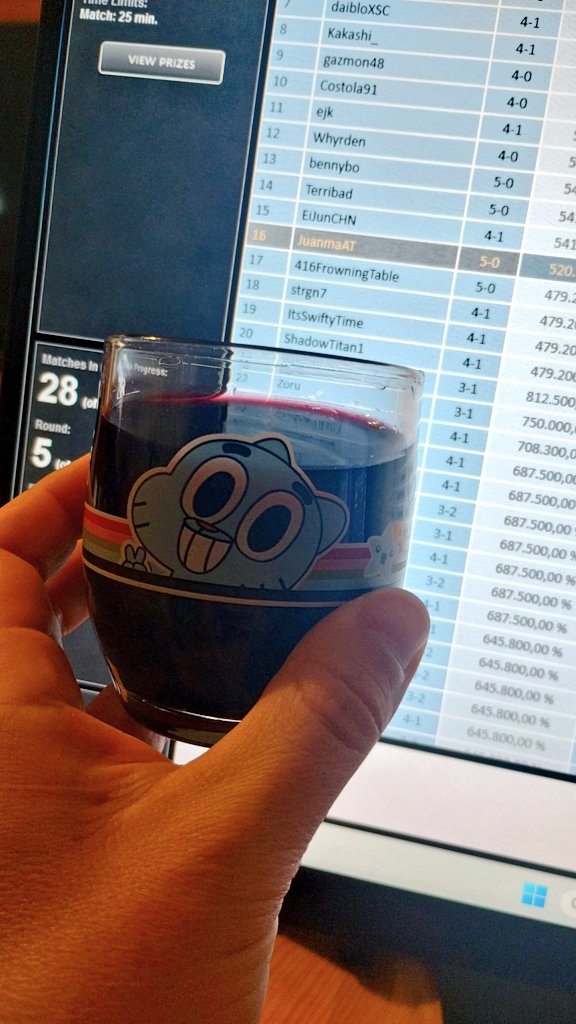 <a href="/Cloudscraper/">Michele M</a> <a href="/fireshoes/">Robert Taylor🔥</a> Thanks! I'm quite lazy and I don't consider myself like an expert or something like that to write anything useful. But I can share what I've posted on Reddit and a picture of a Gumball glass of wine I used to fuel myself during the tournament.