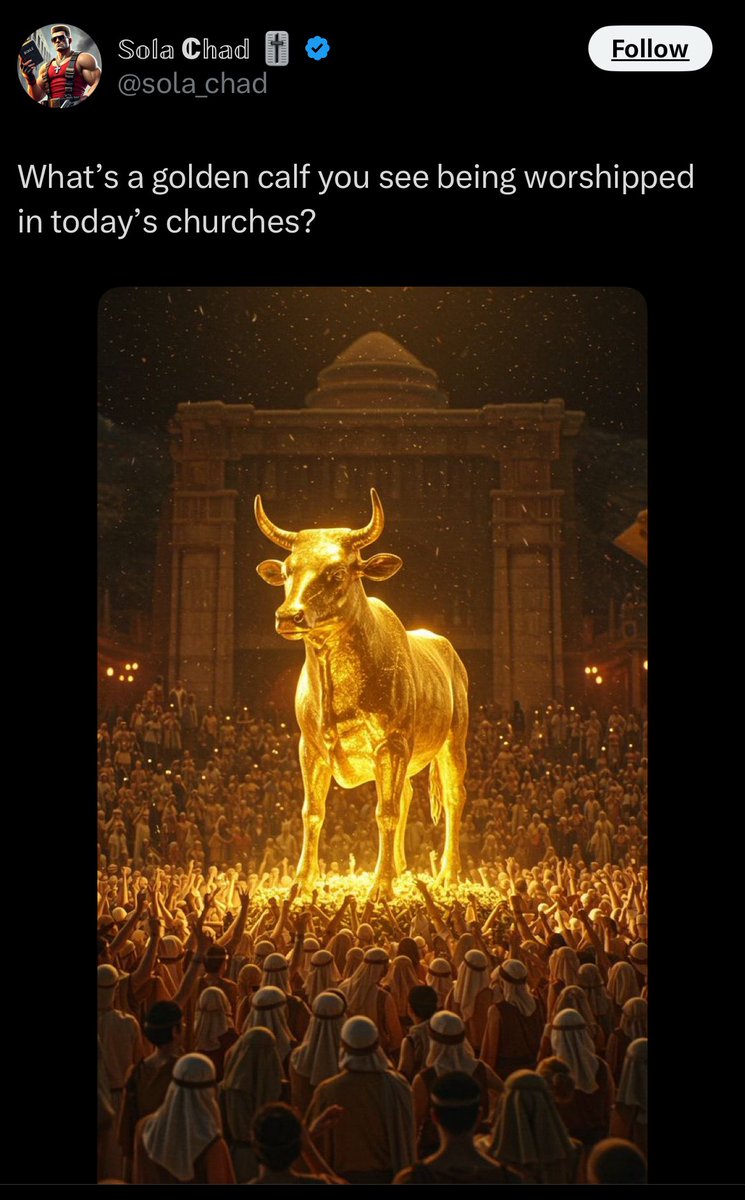 Every Protestant elevates their own private judgment as a golden calf. Each one submits to their own desires, appealing to themselves as the final arbiters of faith and morals.