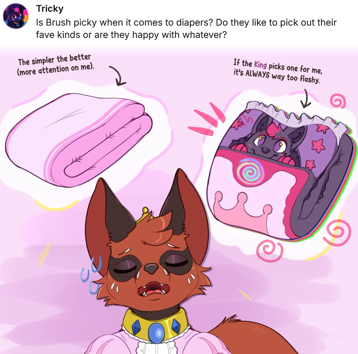 Where does the King keep finding all these unique diapers?