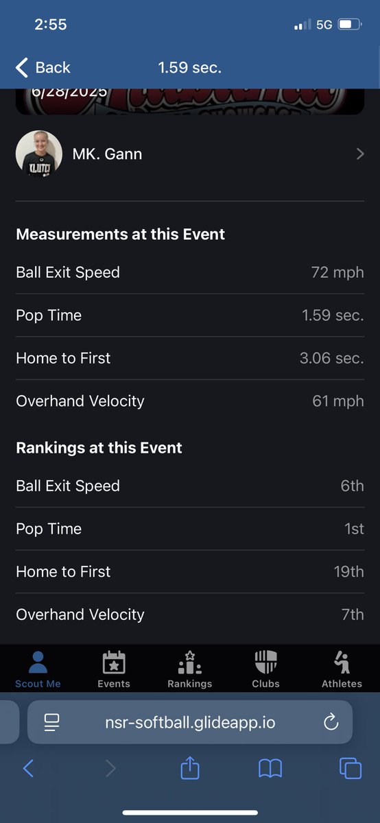 Such a great weekend to play softball!Recorded a 1.59 pop time at the combine during the Stars Over Alabama tournament ⭐️
Added a home run at the plate 💣<a href="/ExtraInningSB/">EXTRA INNING SOFTBALL</a> <a href="/scan1ansports/">ꜱᴄᴀɴʟᴀɴ ꜱᴘᴏʀᴛꜱ™️</a> <a href="/LineDsoftball/">Line Drive Media</a> <a href="/fastpitchwatch/">Fastpitch Watch</a> <a href="/LegacyLegendsS1/">Legacy & Legends Softball</a> <a href="/SoftballDown/">Down South Softball</a> <a href="/SBRRetweets/">Softball Recruiting Reposts</a>