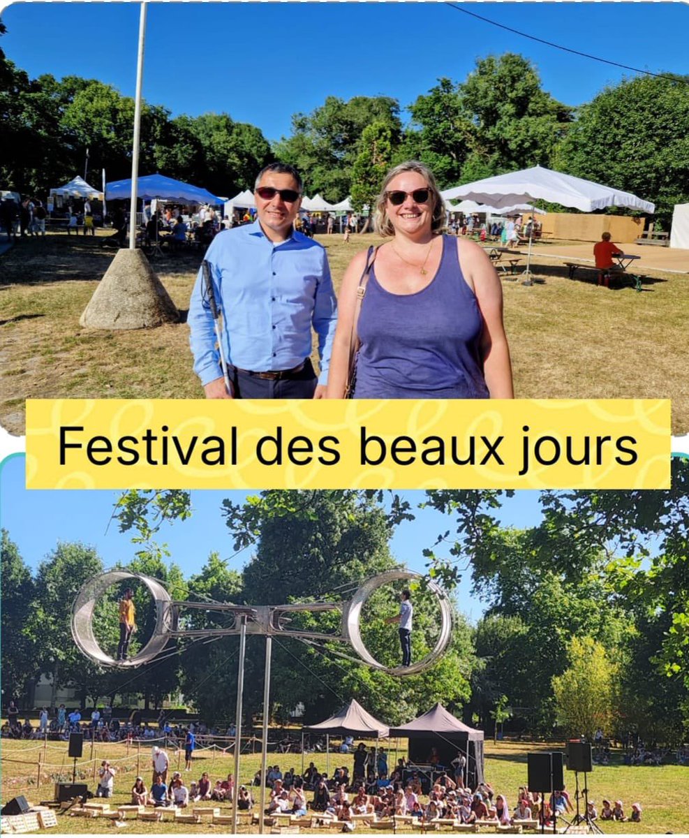 Après midi ensoleillé et convivial au festival « les beaux jours » parc de la Bégraisière
Merci aux associations, artistes, organisateurs et bénévoles pour leur mobilisation . 
#SaintHerblain