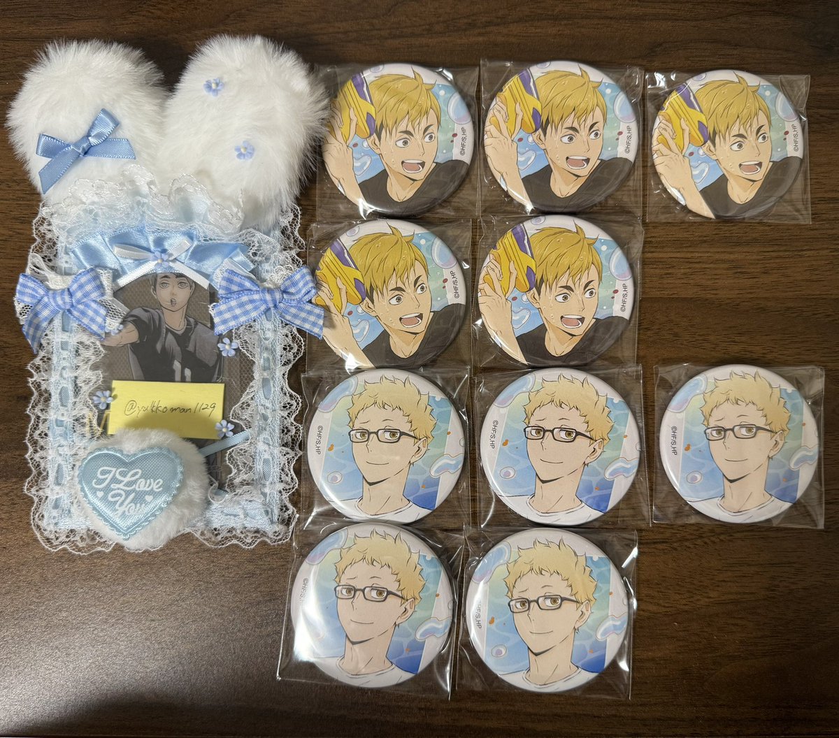 【交換/譲渡】ハイキュー　水遊び　水鉄砲　缶バッジ

【譲】角名1,孤爪4,宮侑5,月島5(再交換分+1)

【求】定価＋送料&gt;宮治

譲渡優先。
交換譲渡問わず
1枚目上段は2枚目から倍数
1枚目中下段は2枚目から同数の抱き合わせお願いしています。
2枚目単体譲渡可能です。