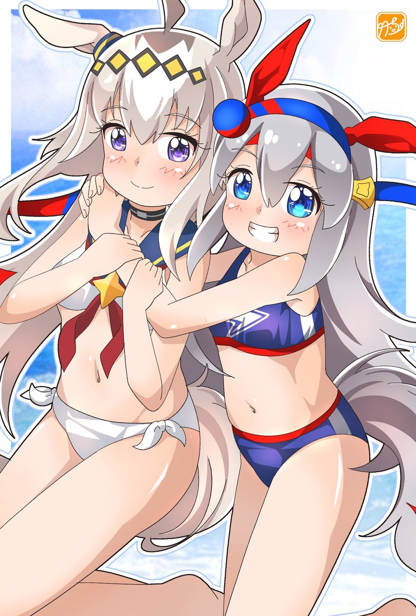 オグリキャップ(ウマ娘) ,タマモクロス(ウマ娘) 「ニュータイプの読者ページへpixiv経由で投稿しました!『ウマ娘 シンデレラグレ」|竹ちょ@ワクチン4回接種済みのイラスト