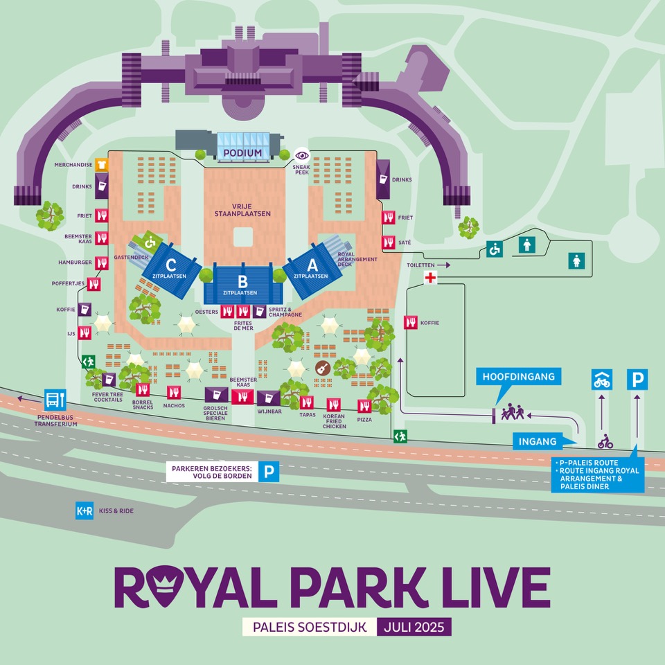 Stippel je route door de paleistuin vast uit: bekijk de plattegrond op royalparklive.nl/plattegrond 📍
