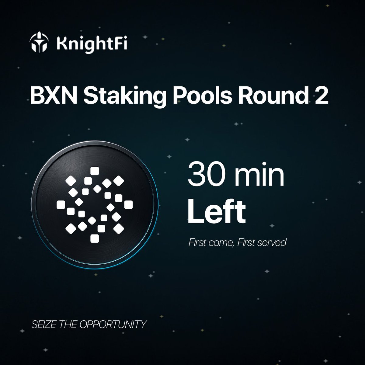 $BXN @Blackfort Staking Pools — Round 2 is about to open on KnightFi.io. 🚀

Pools filled in minutes last time, so line up your BXN now and be ready to hit “Stake” the moment the gate drops. 🤝

First come, first served → knightfi.io 

#BlackFort #DeFi