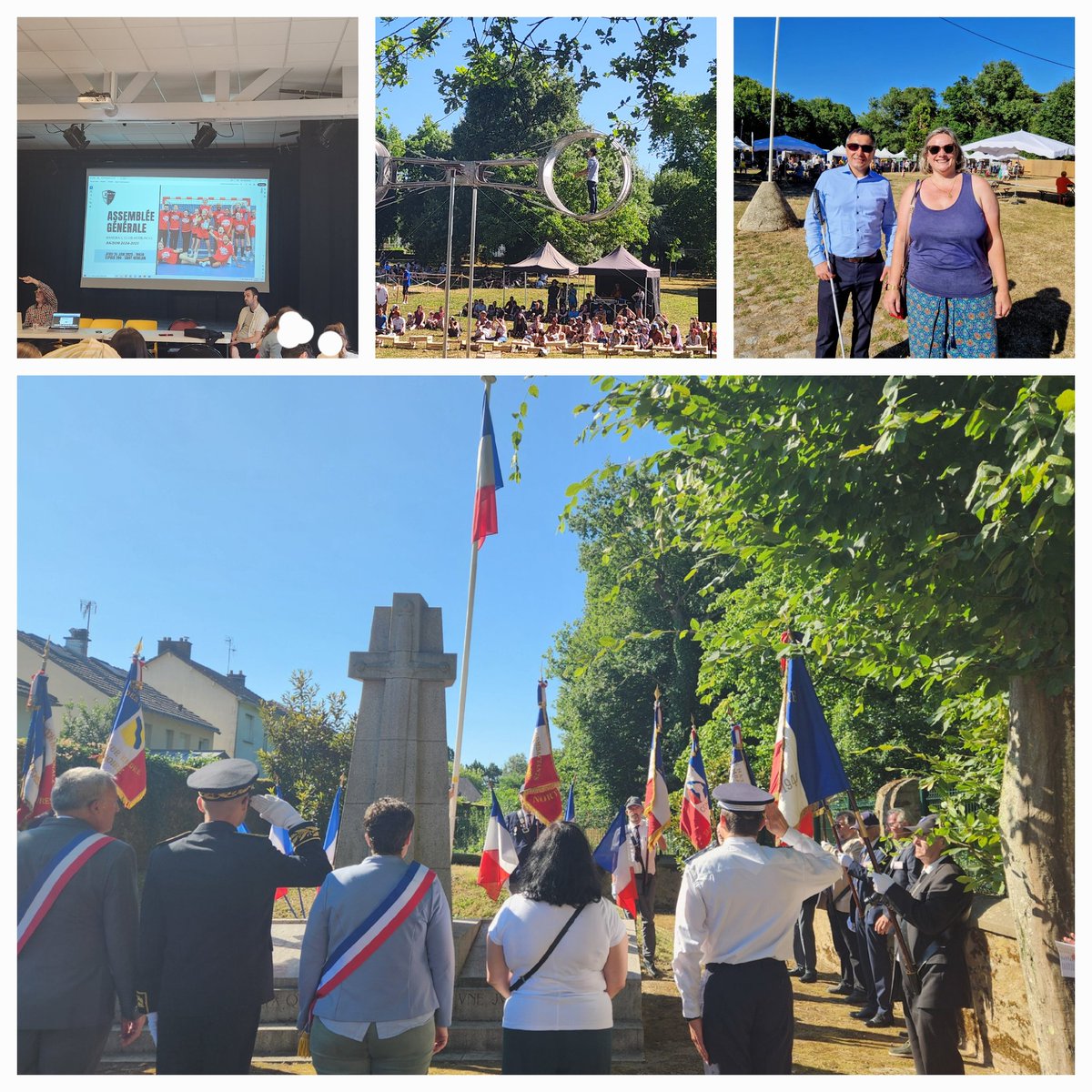 Retour sur une fin de semaine sportive,culturelle et officielle!
🤾‍♂️ AG HBCH 
🎭 Festival Les Beaux Jours Parc la Begraisière 
🇫🇷 Cérémonie en l'honneur des 27 fusillés du Maquis de Saffré à la caserne CRS 82, château la Bouvardière
#Sport #Culture #Ceremonie #saintherblaindemain