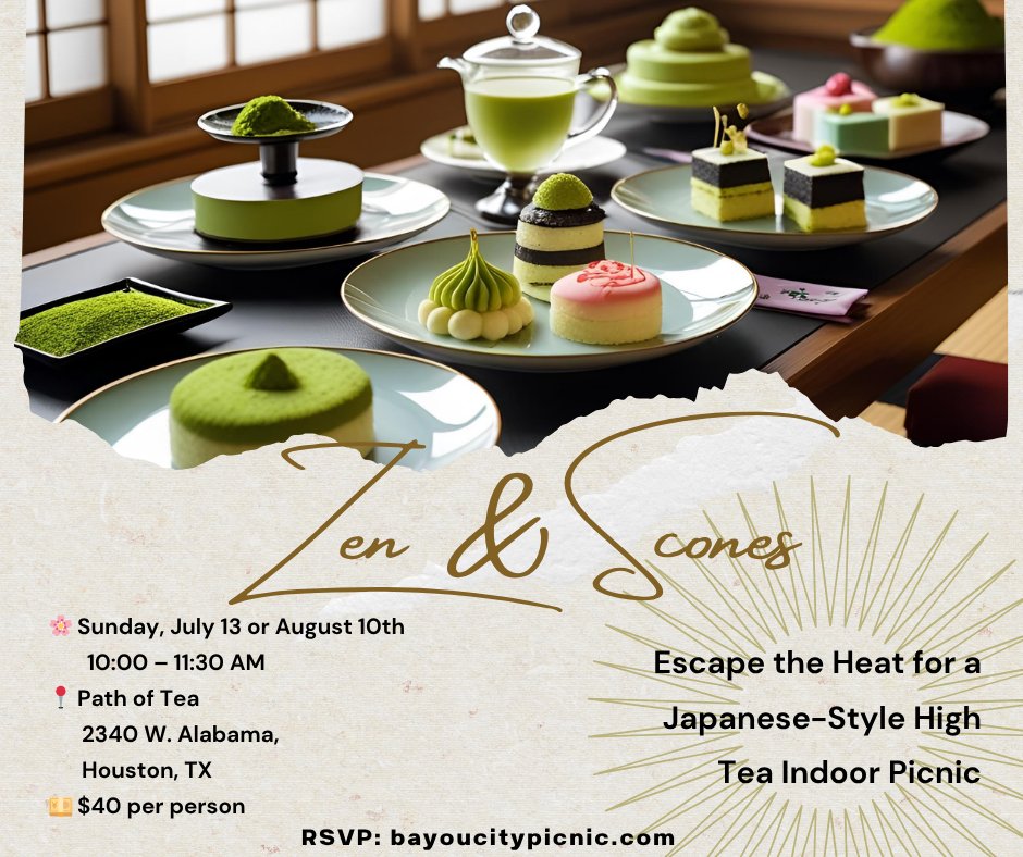 ThePathofTea's tweet image. Introducing a brand-new collaboration between Path of Tea and Bayou City Picnic! 🍵🌸We’re bringing you a Japanese-style indoor high tea picnic—the perfect blend of elegance, flavor, and cool comfort.🫖For reservation visit ...
bayoucitypicnic.com/products/zen-s…
