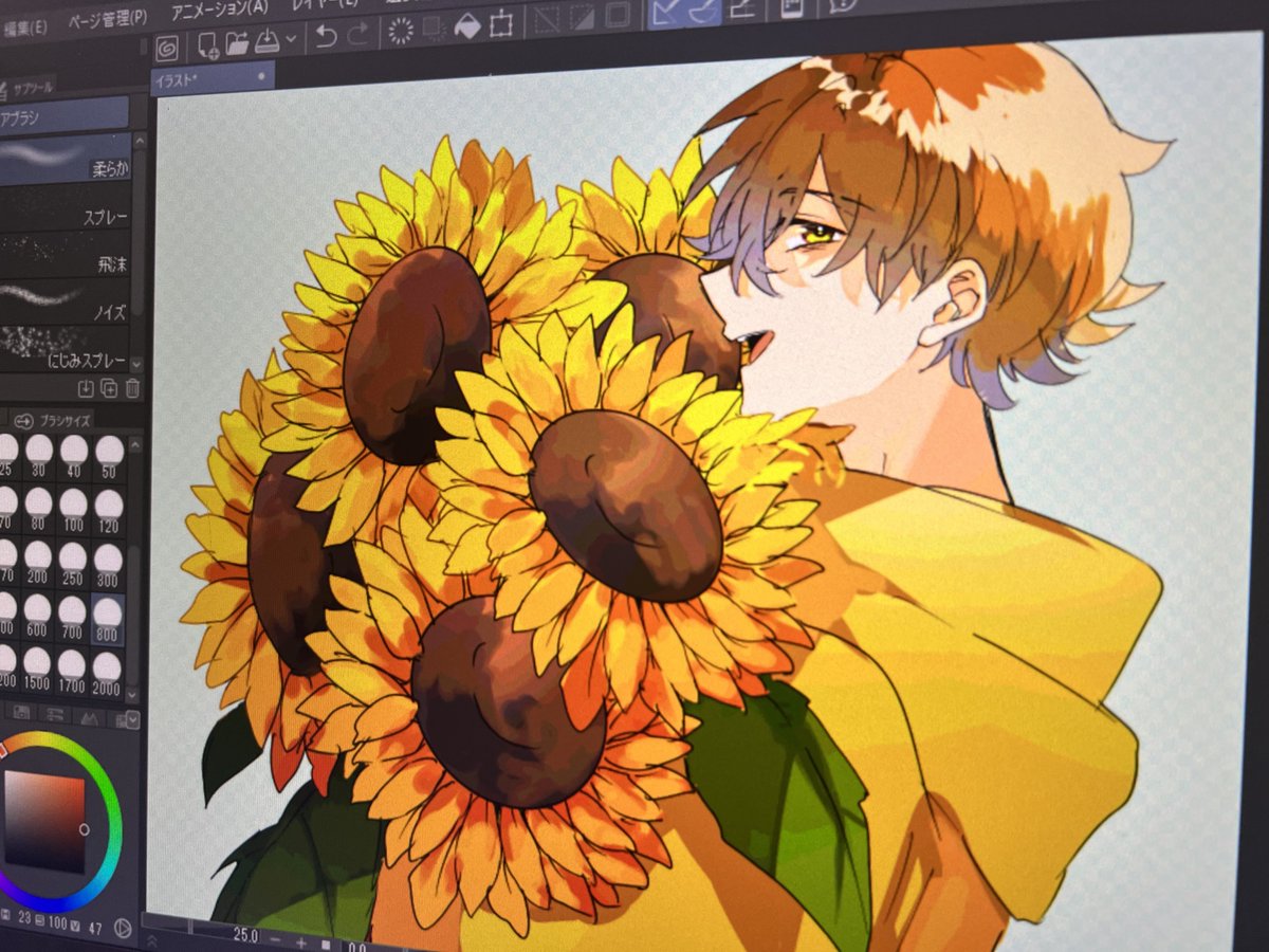 「夏だしな〜と思いながら描き」|おじさんは原稿修羅場のイラスト