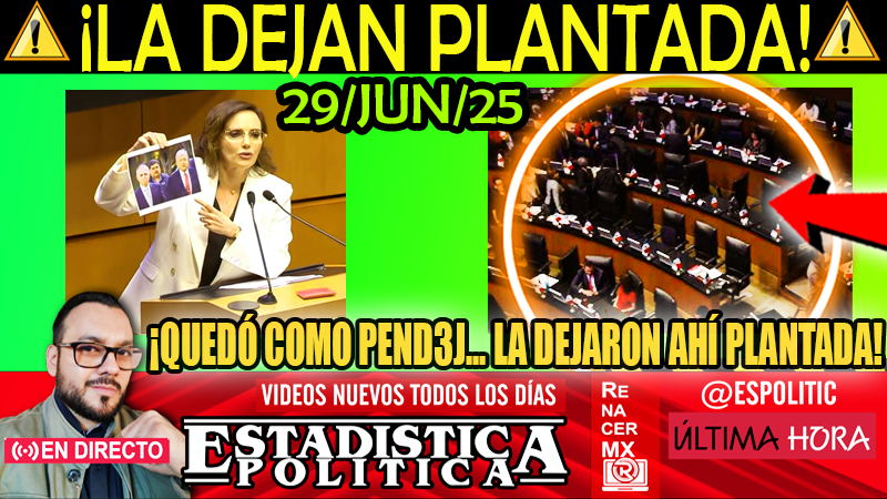 ESPOLITIC's tweet photo. ¡ L A    D E J A N    P L A N T A D A ! Quedó como PEND3J... la dejaron ahí PLANTADA !!

https://t.co/wztgVrxl3U

#LillyTellez #LaLocaDelSenado #MarkoCortes #NOROÑA #SENADO #NOTICIA #UltimaHora #ClaudiaSheinbaum #AMLO https://t.co/pI27YLmDKv