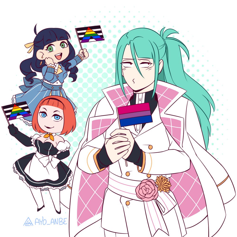 I forgot to post this of my comic characters =w=“ 

#ocs #pridemonth