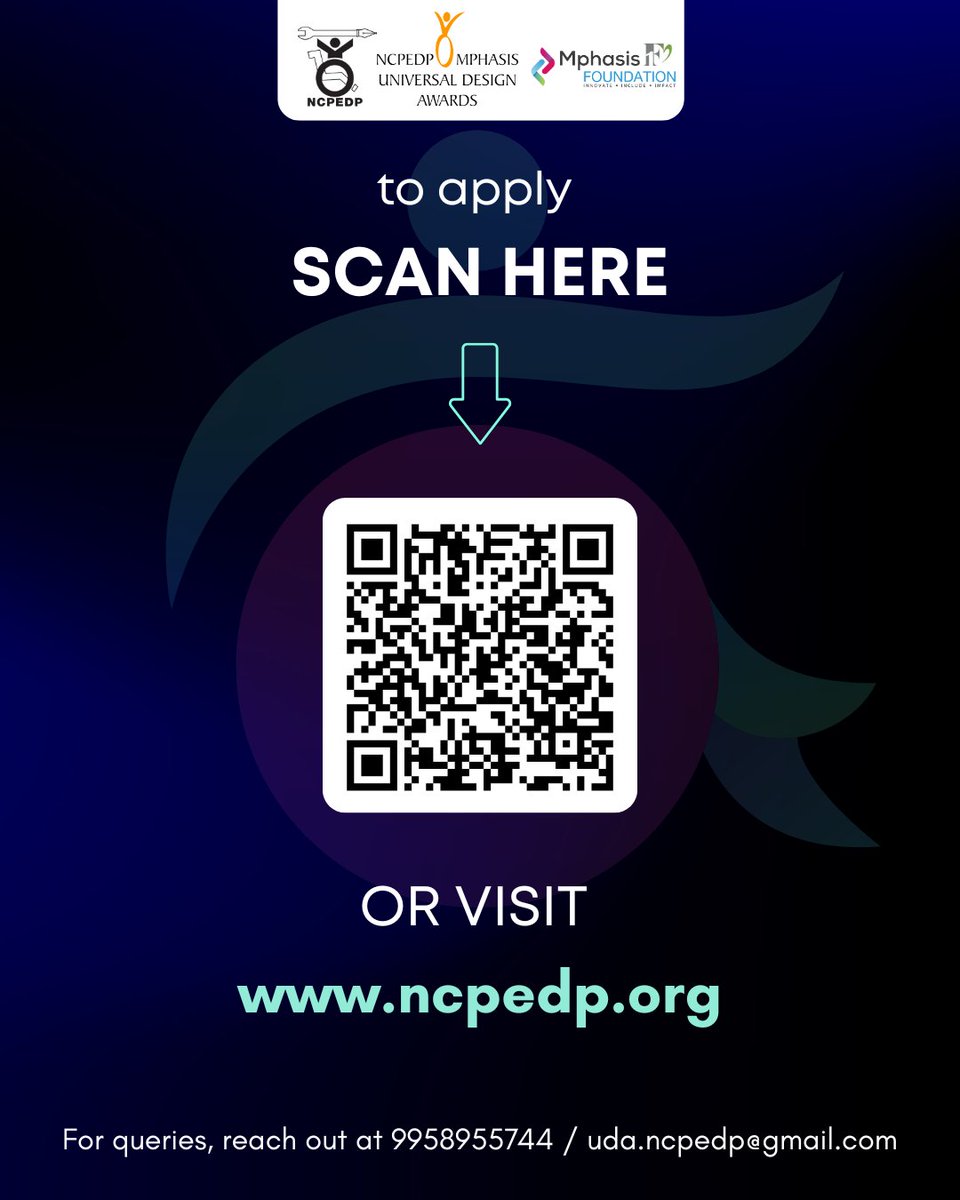 With only 1 day left to apply, this is the last chance to submit nominations for the 16th NCPEDP <a href="/Mphasis/">Mphasis</a> Universal Design Awards 2025. The awards recognise individuals and organisations who are creating inclusive, accessible environments through thoughtful and barrier-free