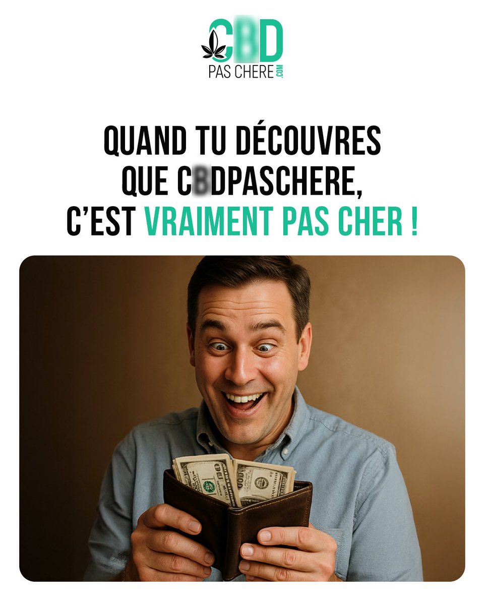Le bien-être naturel accessible à tous ? Oui, c’est possible avec C8DPasChere ! Dites adieu au stress sans vous ruiner 🌿💸  #CbdPasChere #BienEtrePourTous