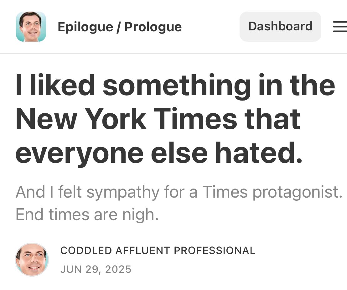 feelsdesperate's tweet image. 🚨 🚨 🚨 New poast! I liked something in the New York Times that everyone else hated! Is middle age kicking in?🚨 🚨 🚨
See bio or next Tweet.