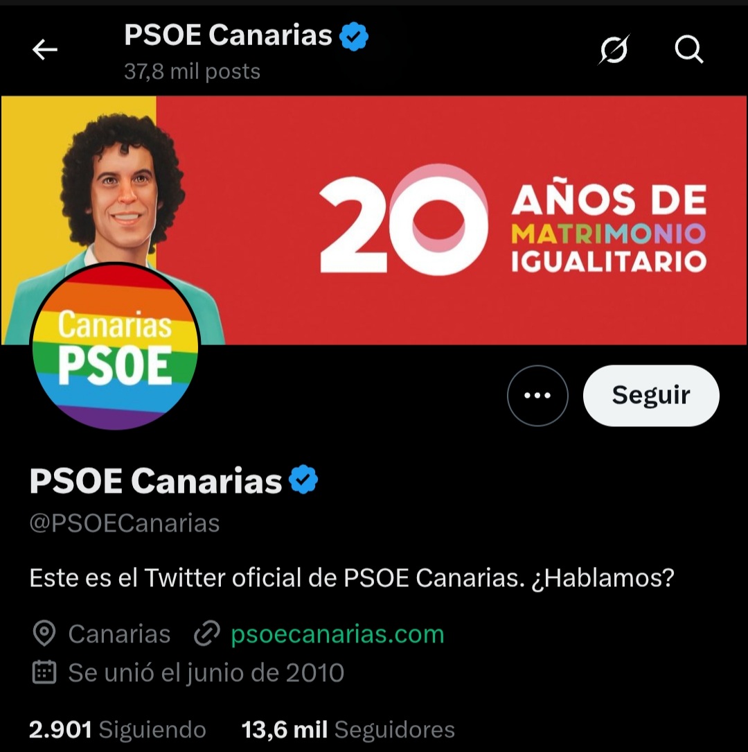 Mr_Jones_k's tweet photo. El PSOE adapta sus perfiles al orgullo.
Casi todos. https://t.co/pD7VitNxlp