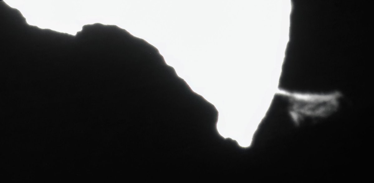 Yesterday's massive prominence on the west limb still visible as the sun set. #sun #solar #sunset #astrophtotography