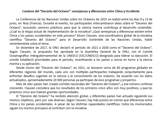 HoyCosta's tweet photo. 【Columna WE TALK】
Caminos del “Decenio del Océano”: semejanzas y diferencias entre China y Occidente #decenio #ONU #océanos #ciencia #investigación #cooperación https://t.co/dycQvKR2rl